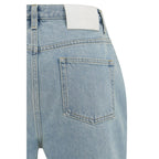 Blue Organic Cotton Straight-Leg Jeans