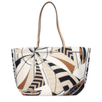 Beige Fabric Crossbody