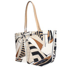 Beige Fabric Crossbody