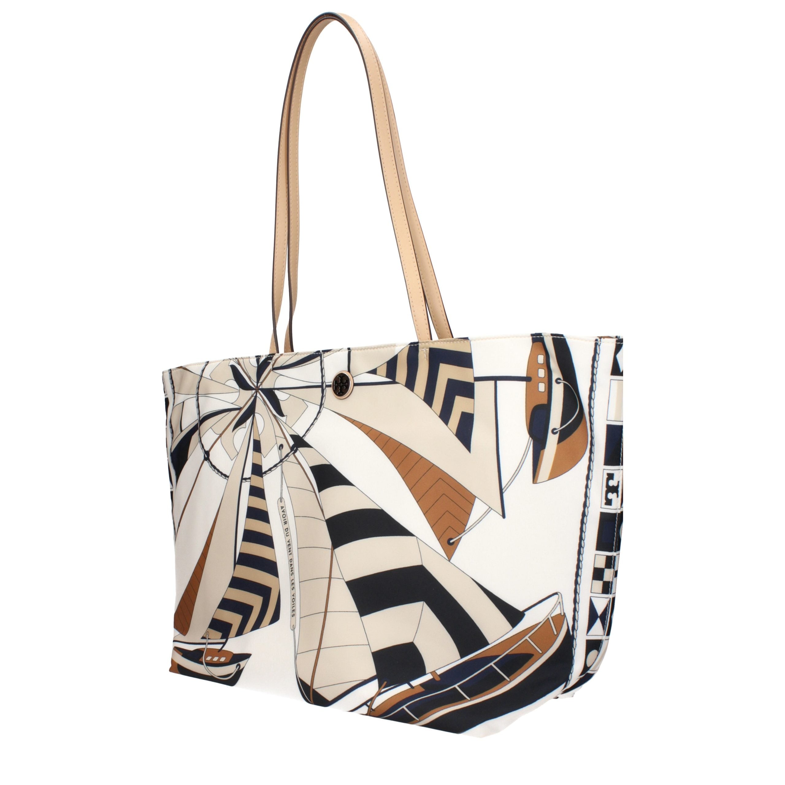 Beige Fabric Crossbody