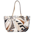Beige Fabric Crossbody