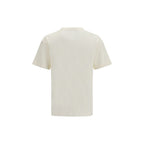 Beige Cotton Logo Crewneck T-Shirt