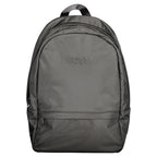 Sleek Black Polyester Backpack