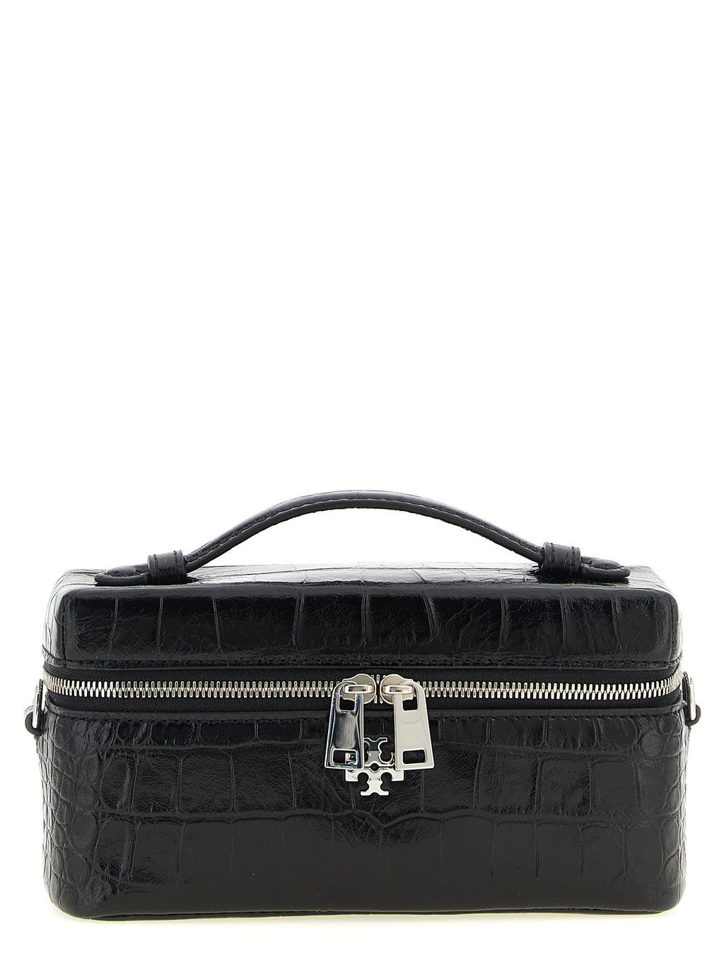 Black Lamb Leather Charlie Crossbody Bag