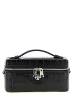 Black Lamb Leather Charlie Crossbody Bag