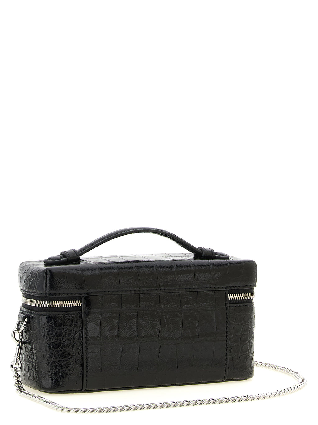 Black Lamb Leather Charlie Crossbody Bag