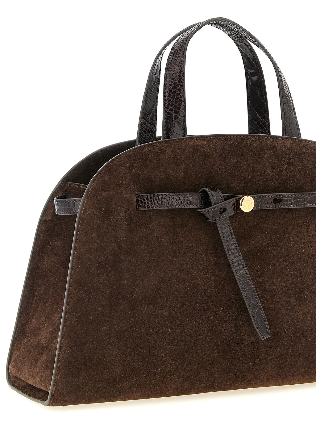 Brown Bovine Leather Romy Trunk Bag