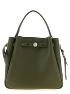 Hammered Leather Olive Green Romy Bucket Bag