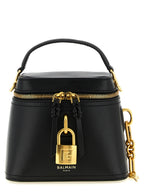 Black Buffalo Leather Pulse Vanity Handbag