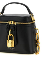 Black Buffalo Leather Pulse Vanity Handbag