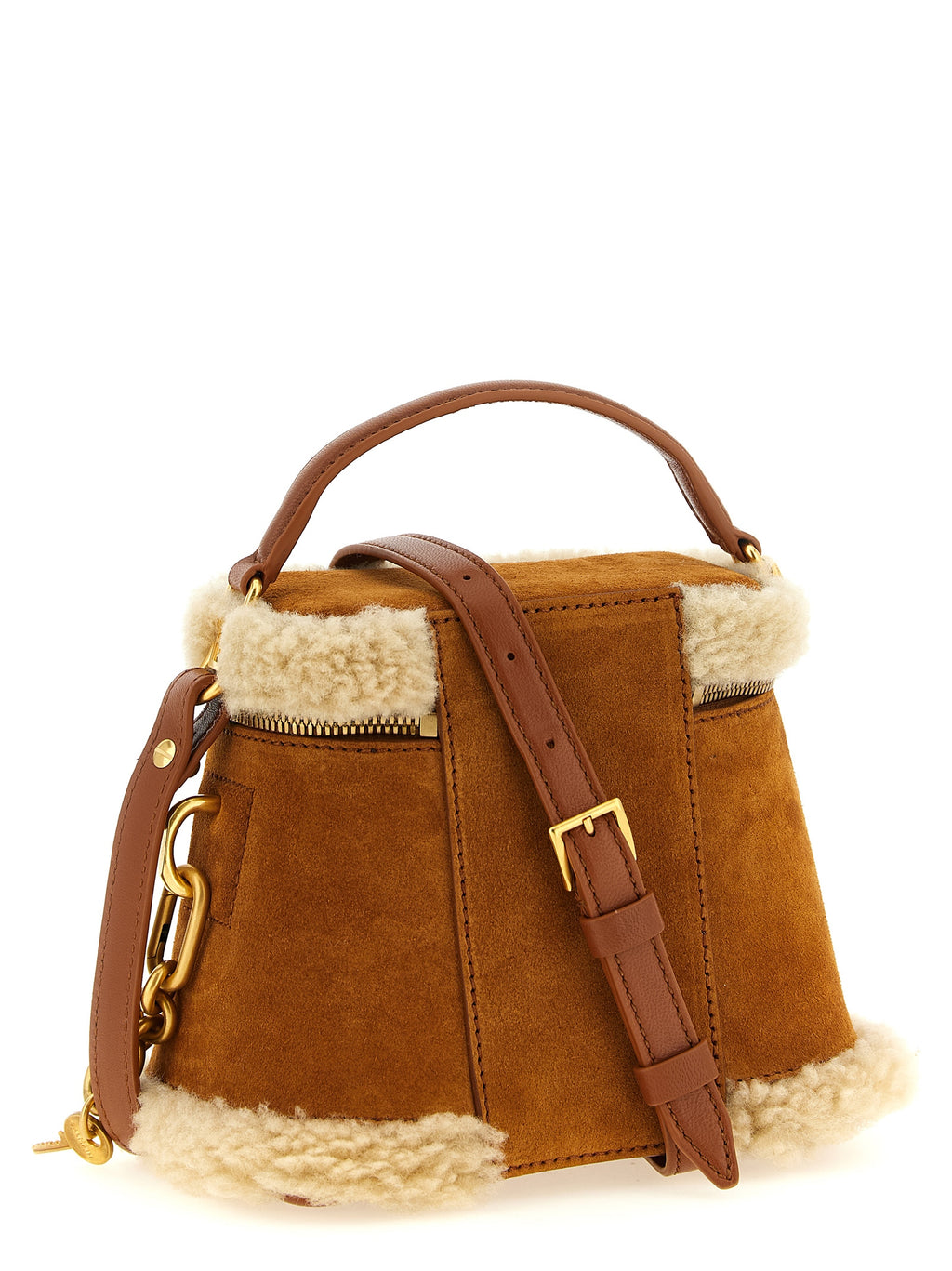 Brown Calfskin Pulse Vanity Handbag