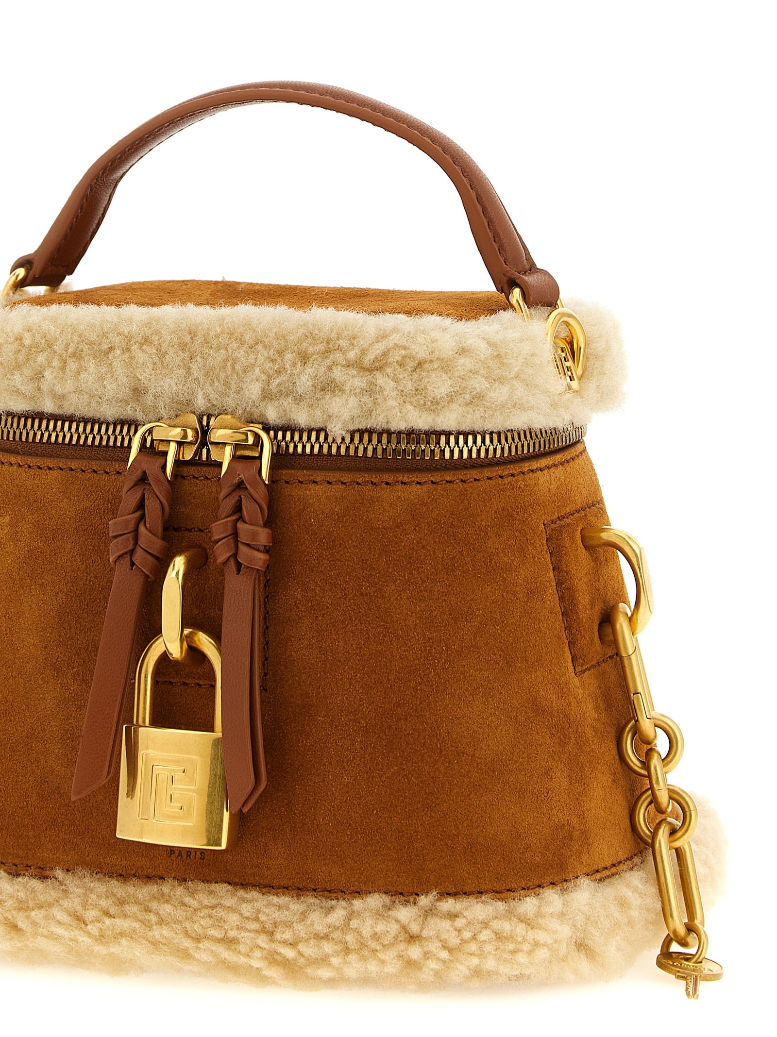 Brown Calfskin Pulse Vanity Handbag