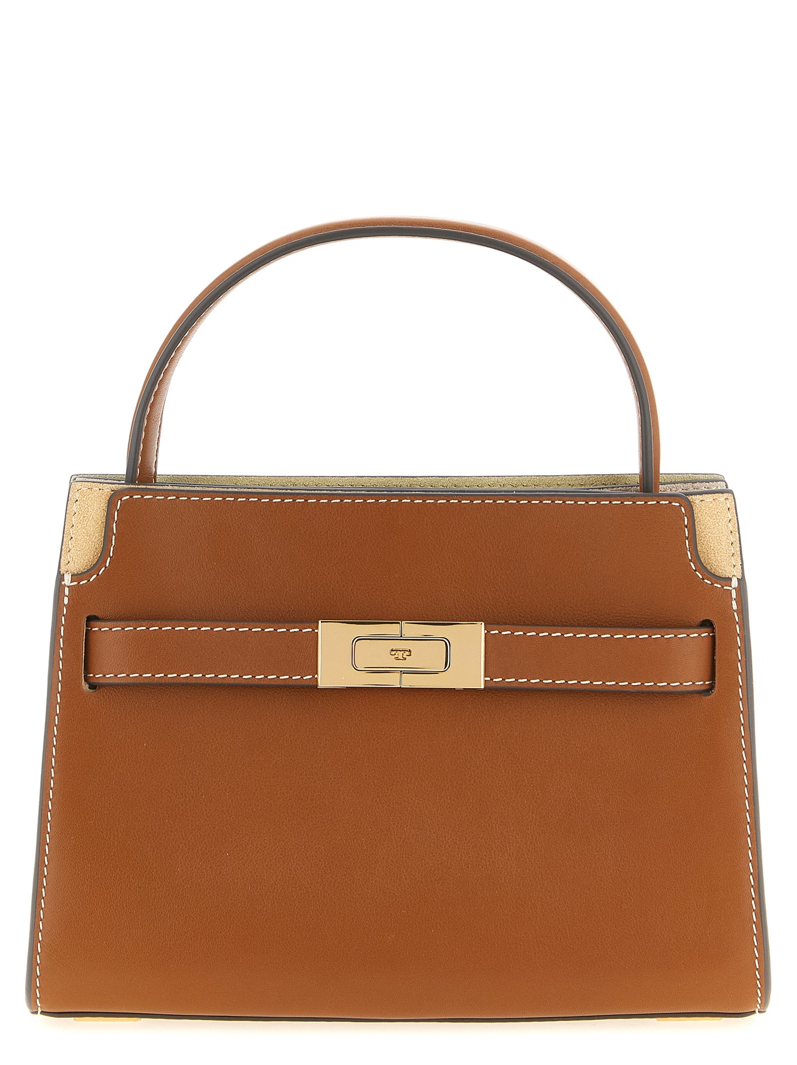 Petite Brown Cowhide Lee Radziwill Double Bag