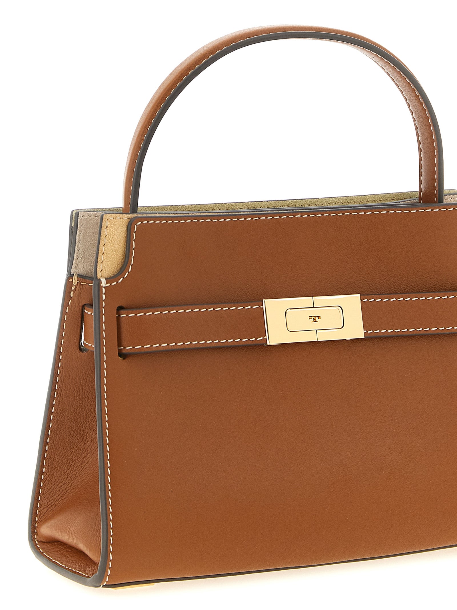 Petite Brown Cowhide Lee Radziwill Double Bag