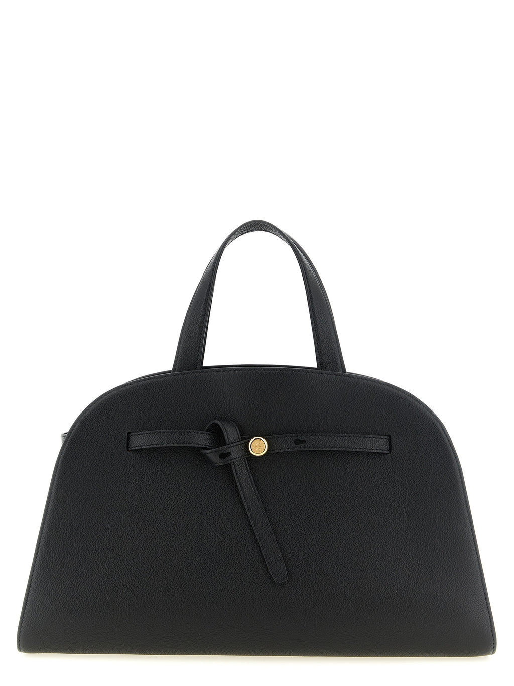 Black Hammered Cowhide Romy Trunk Bag
