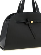 Black Hammered Cowhide Romy Trunk Bag