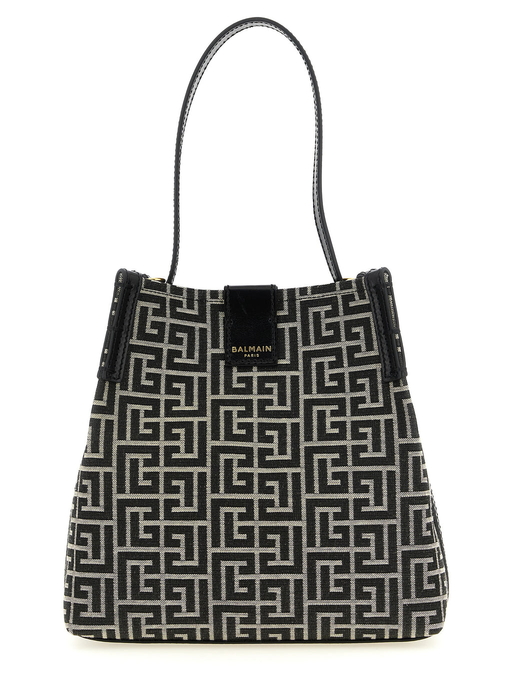 Bicolor Cotton Release Bucket Bag