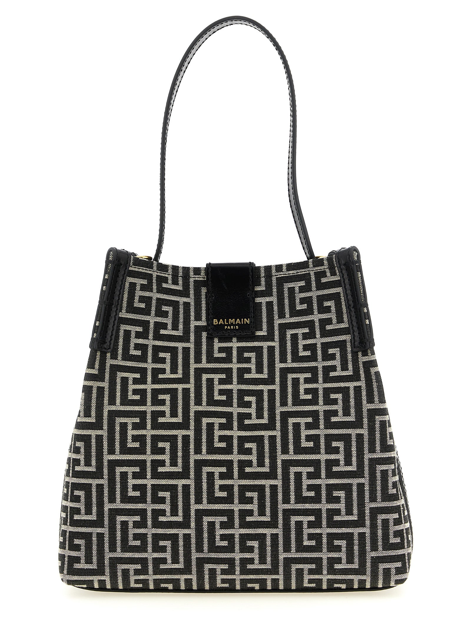 Bicolor Cotton Release Bucket Bag