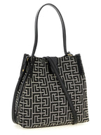 Bicolor Cotton Release Bucket Bag