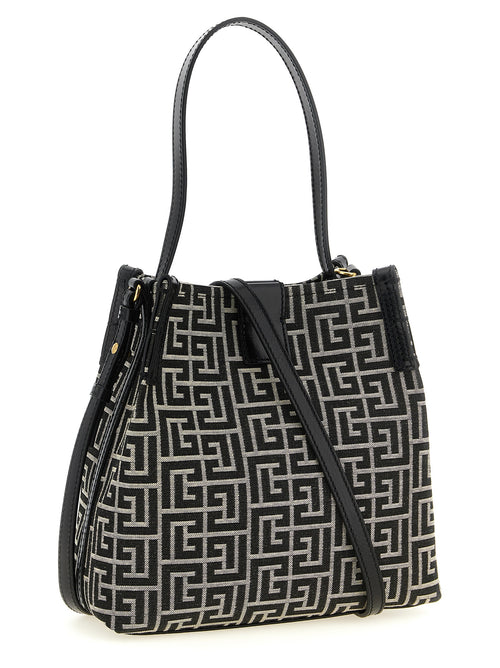 Bicolor Cotton Release Bucket Bag