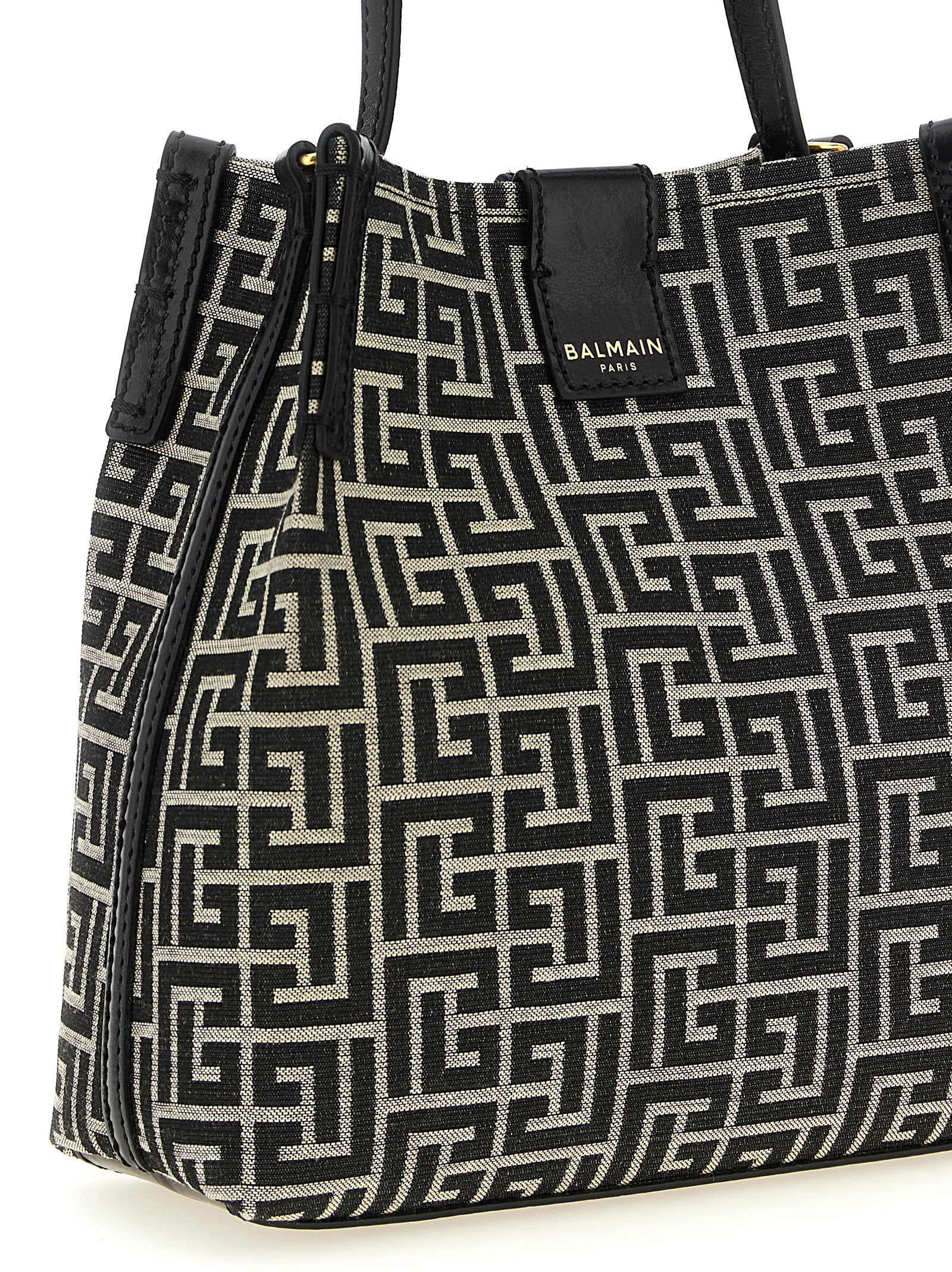 Bicolor Cotton Release Bucket Bag