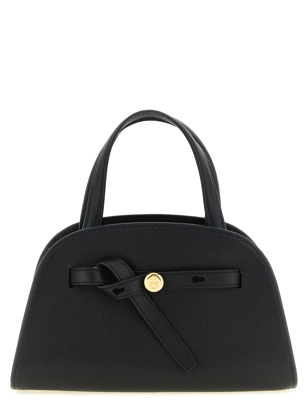 Small Bauletto Black Hammered Cowhide Crossbody