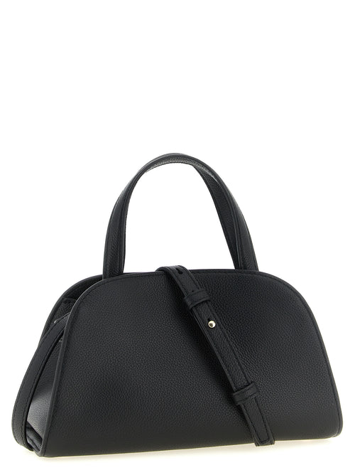 Small Bauletto Black Hammered Cowhide Crossbody