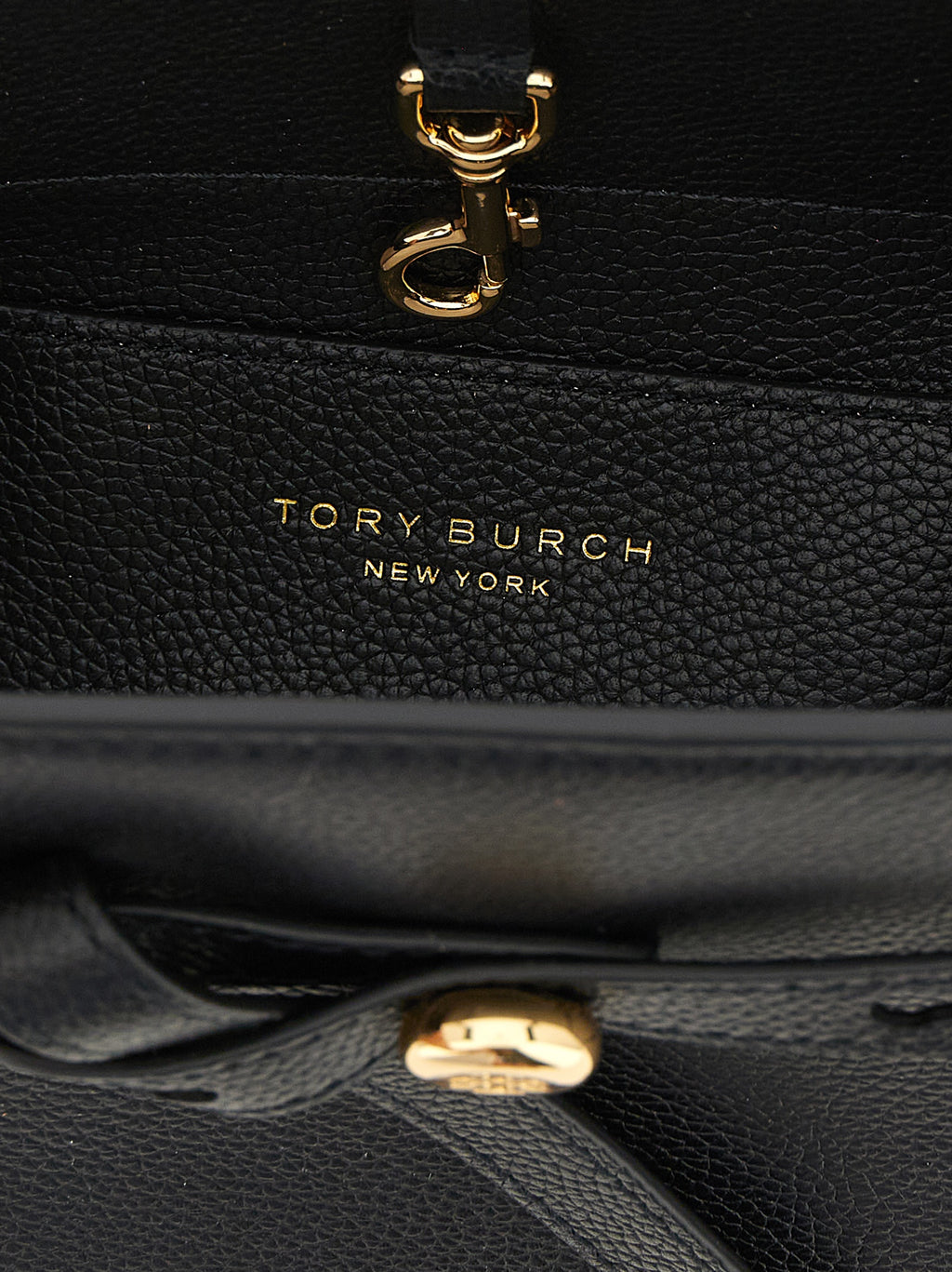 Small Bauletto Black Hammered Cowhide Crossbody