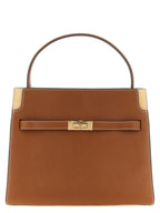 Small Double Bag Lee Radziwill Smooth Cowhide & Suede Bellows