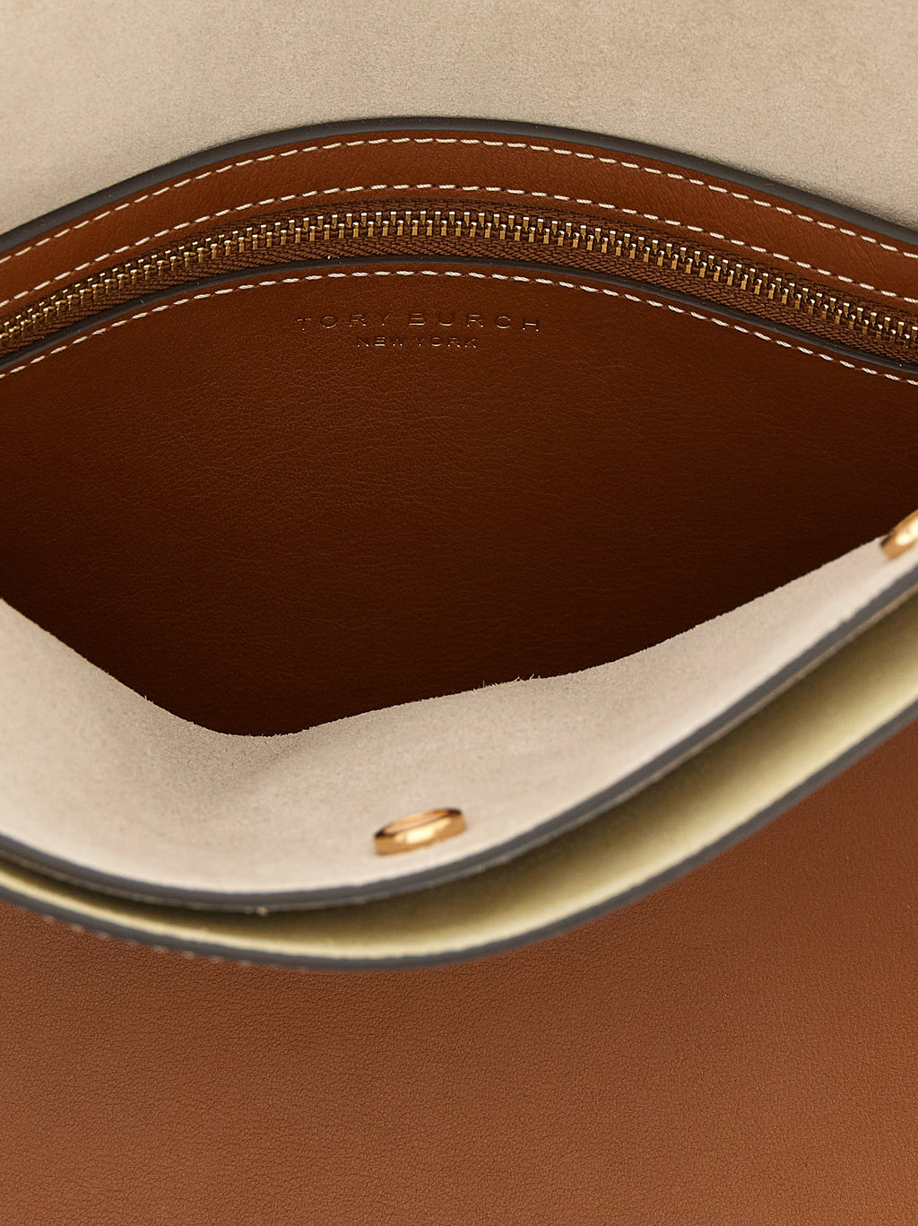 Small Double Bag Lee Radziwill Smooth Cowhide & Suede Bellows