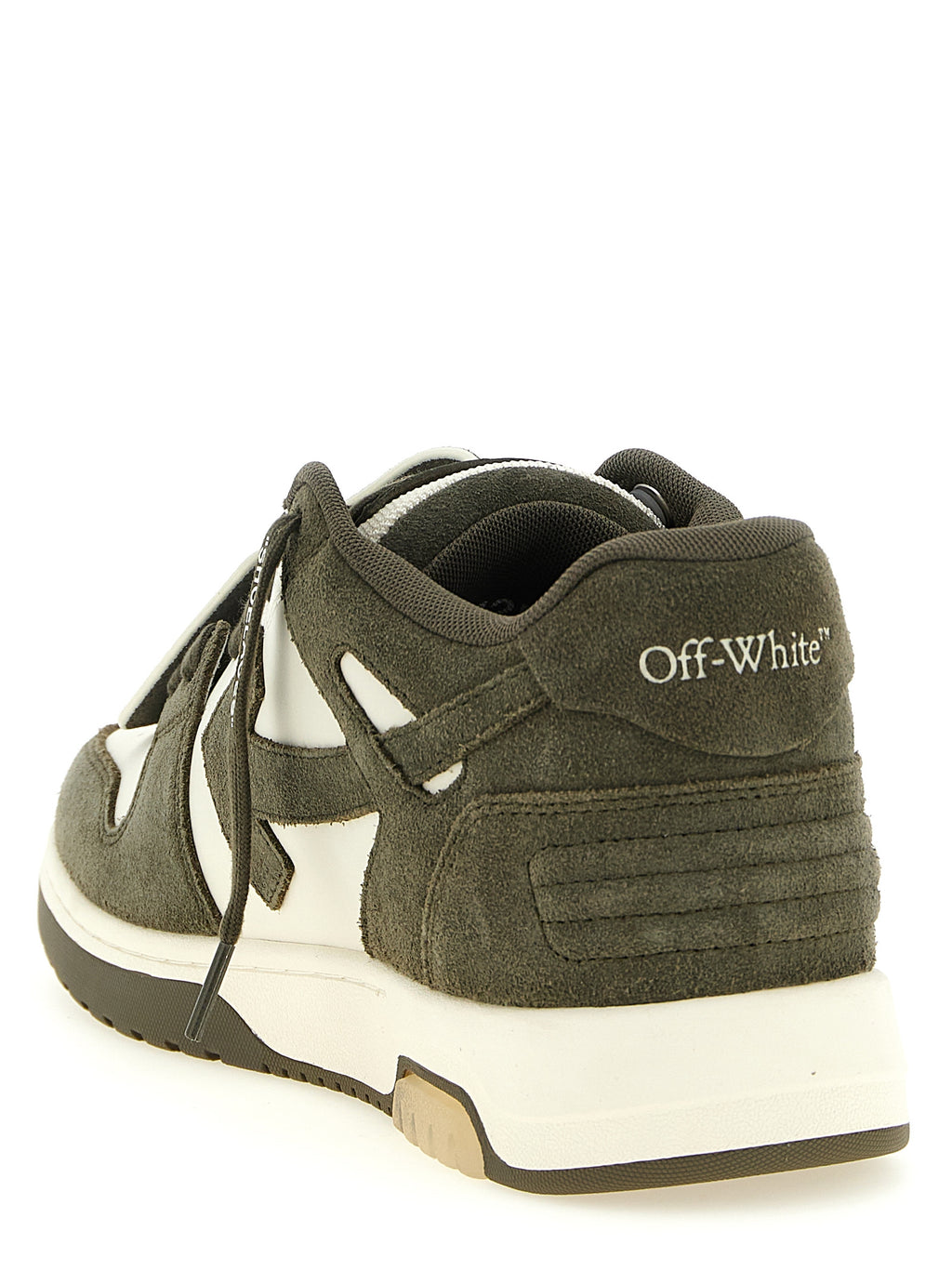 Out Of Office Cream Leather & Olive Suede Sneakers