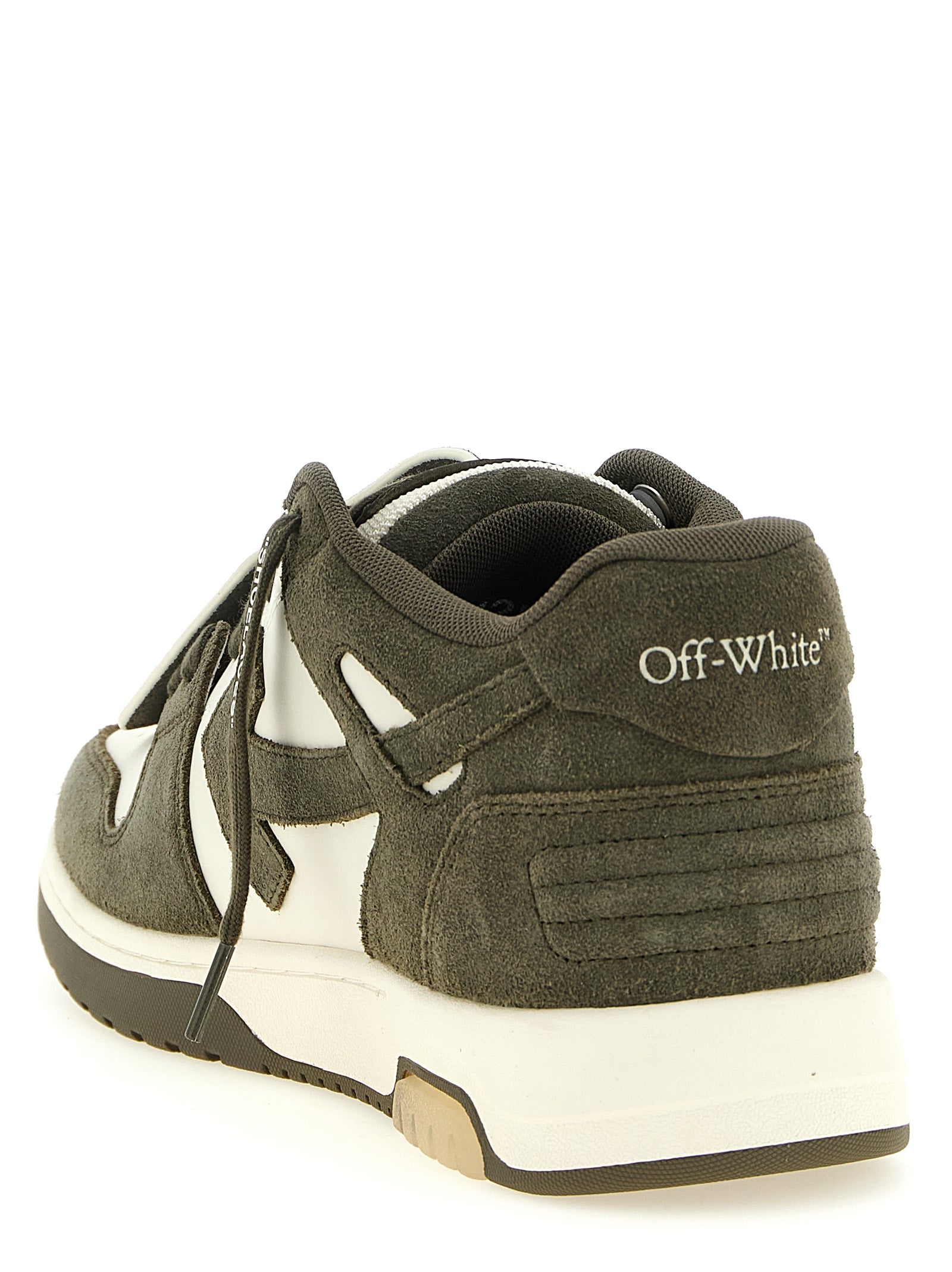 Out Of Office Cream Leather & Olive Suede Sneakers