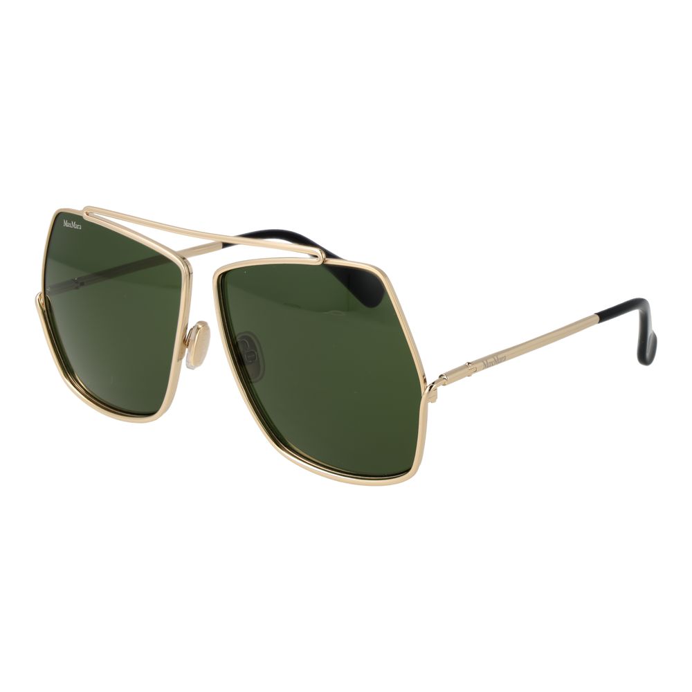 Gold Metal Full‑Rim Sunglasses