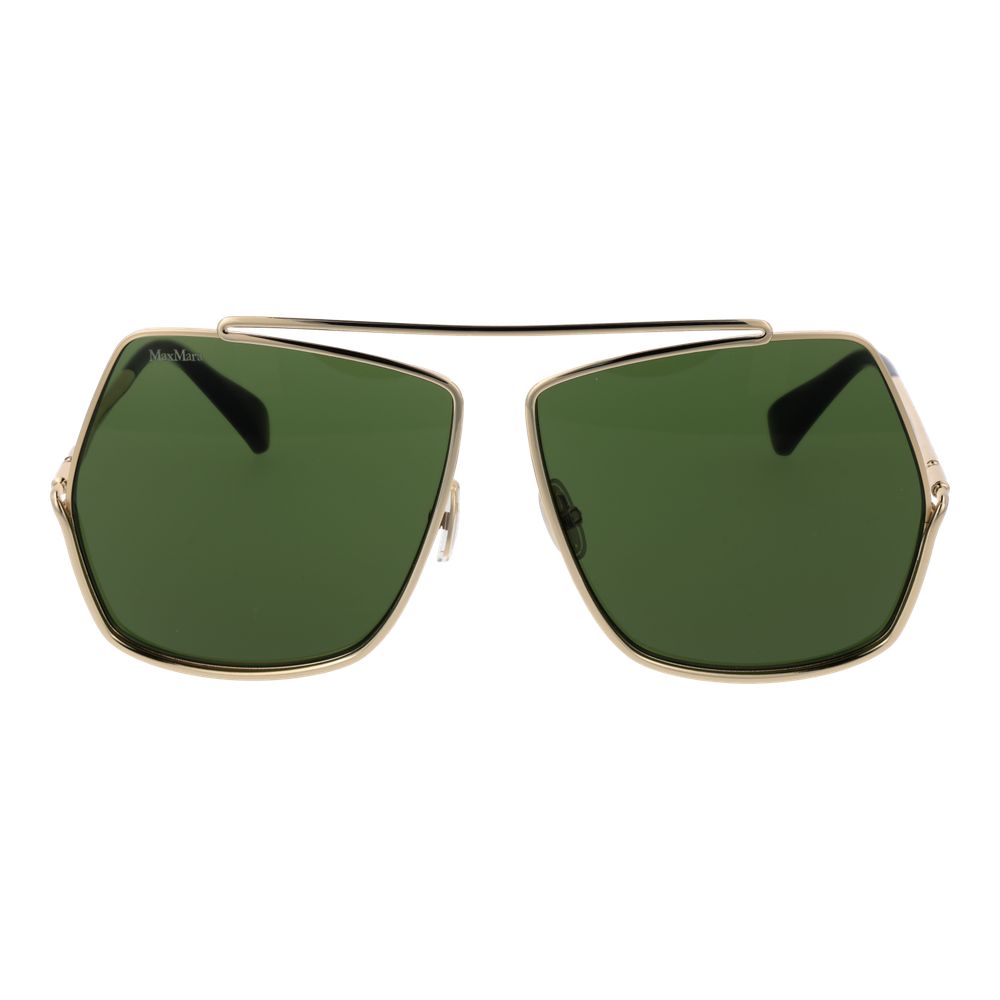 Gold Metal Full‑Rim Sunglasses