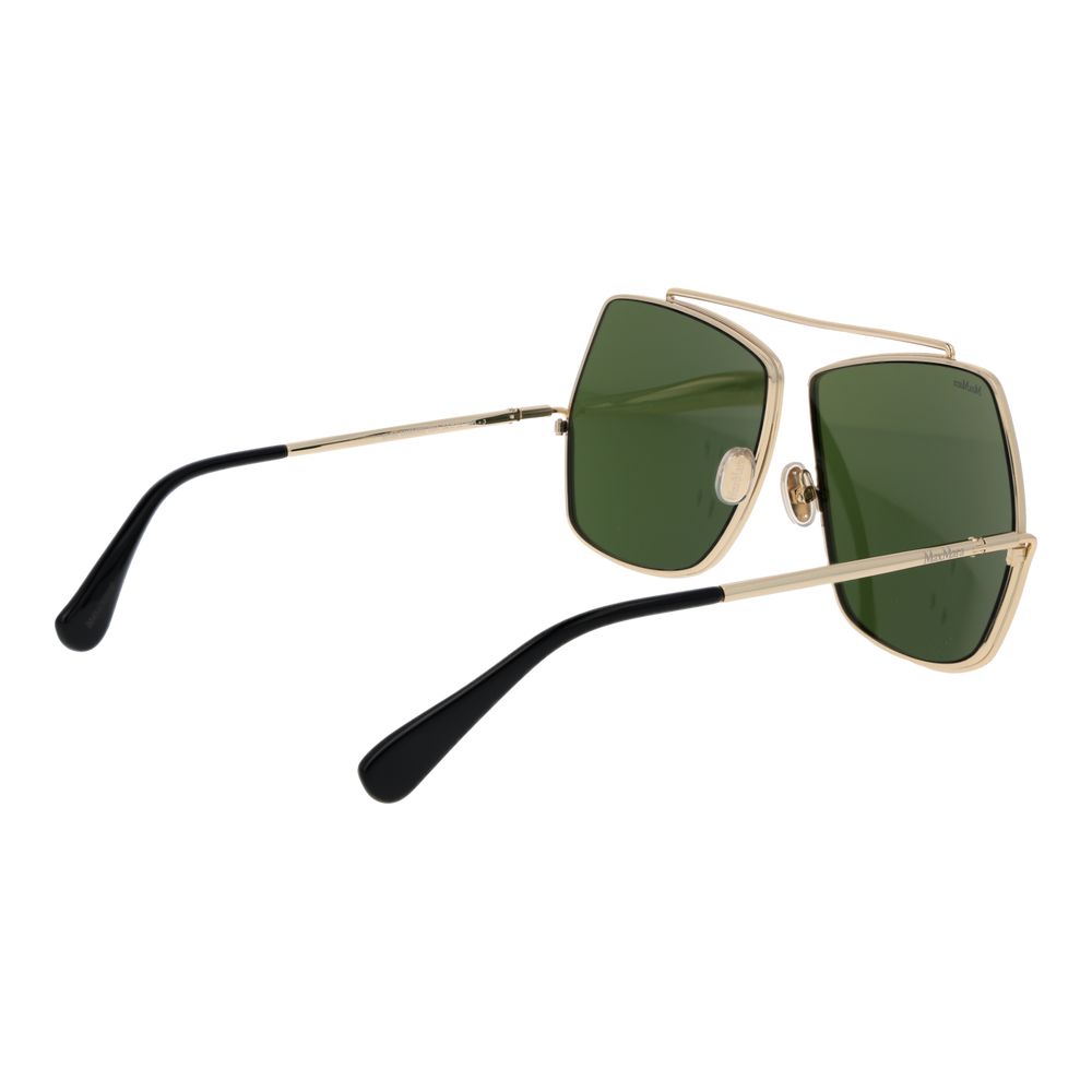 Gold Metal Full‑Rim Sunglasses