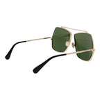 Gold Metal Full‑Rim Sunglasses