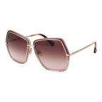 Gold Metal Full‑Rim Sunglasses