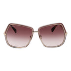 Gold Metal Full‑Rim Sunglasses