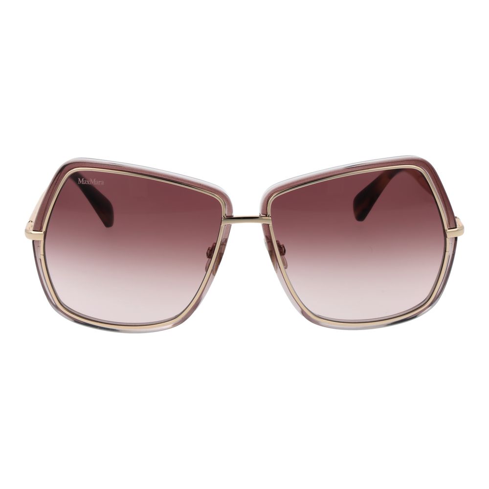 Gold Metal Full‑Rim Sunglasses
