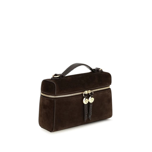 Suede Romy Slim Top Handle Bag
