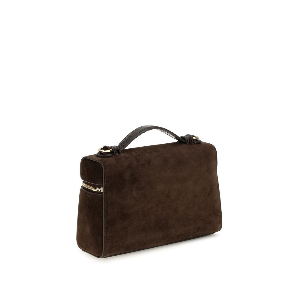 Suede Romy Slim Top Handle Bag