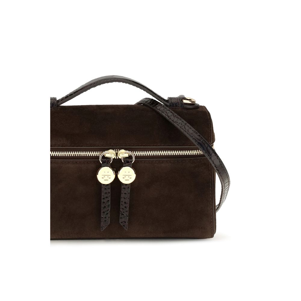Suede Romy Slim Top Handle Bag
