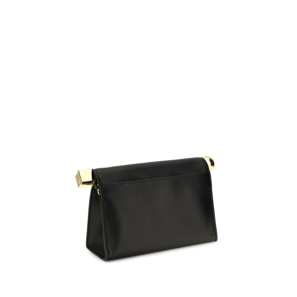 Rond Carré Leather Shoulder Bag