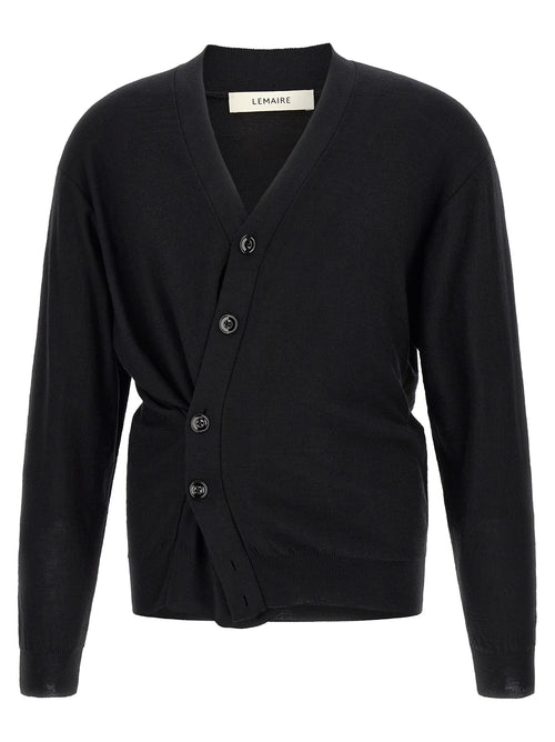 Wool Blend Relaxed Twisted Cardigan