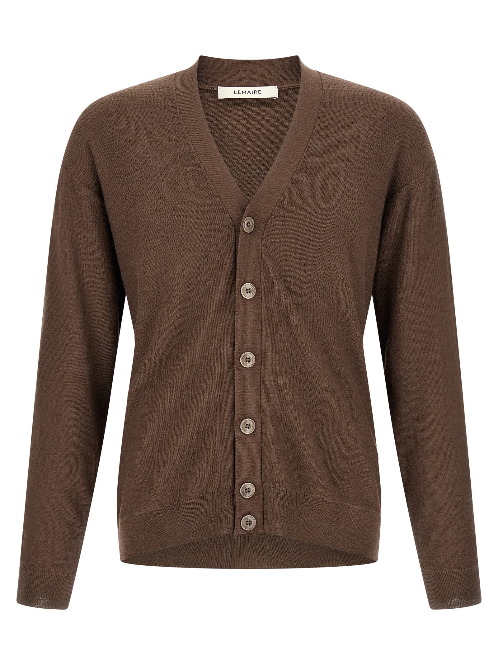 Relaxed Twisted Fine Wool Cardigan