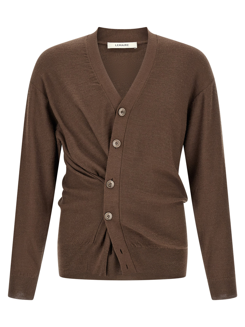Relaxed Twisted Fine Wool Cardigan