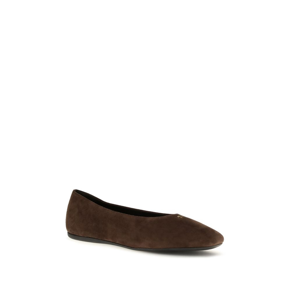 Brown Calfskin Ballet Flats