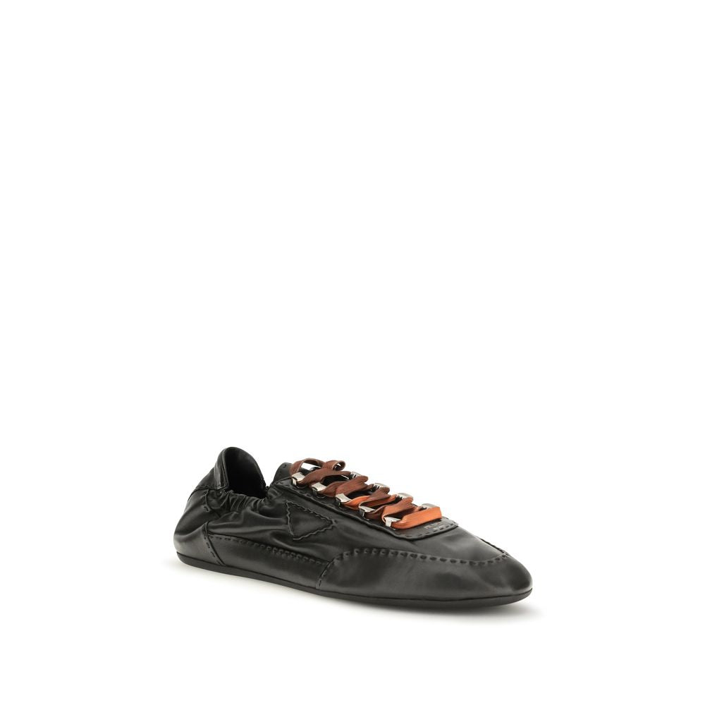 Aged Nappa Leather Chunky Sneakers