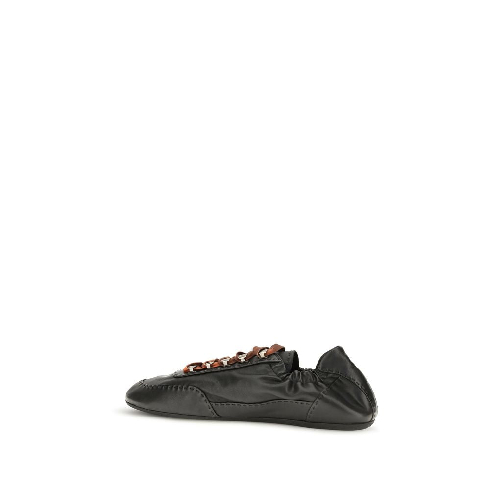 Aged Nappa Leather Chunky Sneakers