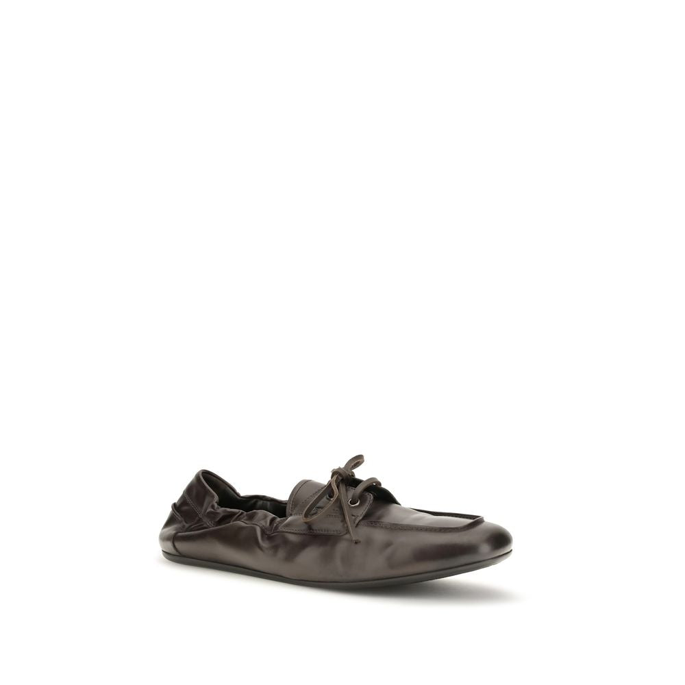 Brown Calf Leather Slip-On Loafers